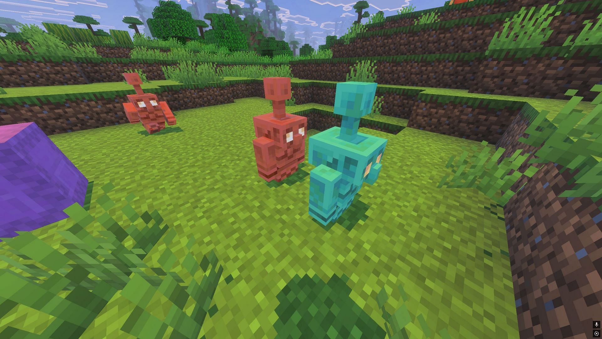 Copper golem takes a long time to oxidise (Image via Sportskeeda Gaming || Mojang Studios)
